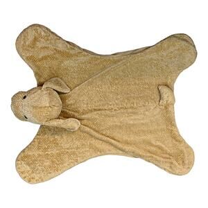 Gund Puddles Cuddles Tan Brown Puppy Dog Infant Baby Tummy Mat Plush Blanket